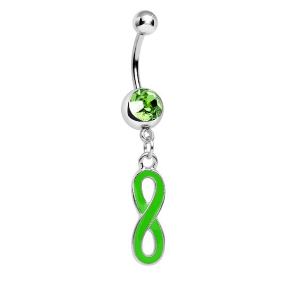 🆕 BOGO- Green Gem Infinity Belly Ring